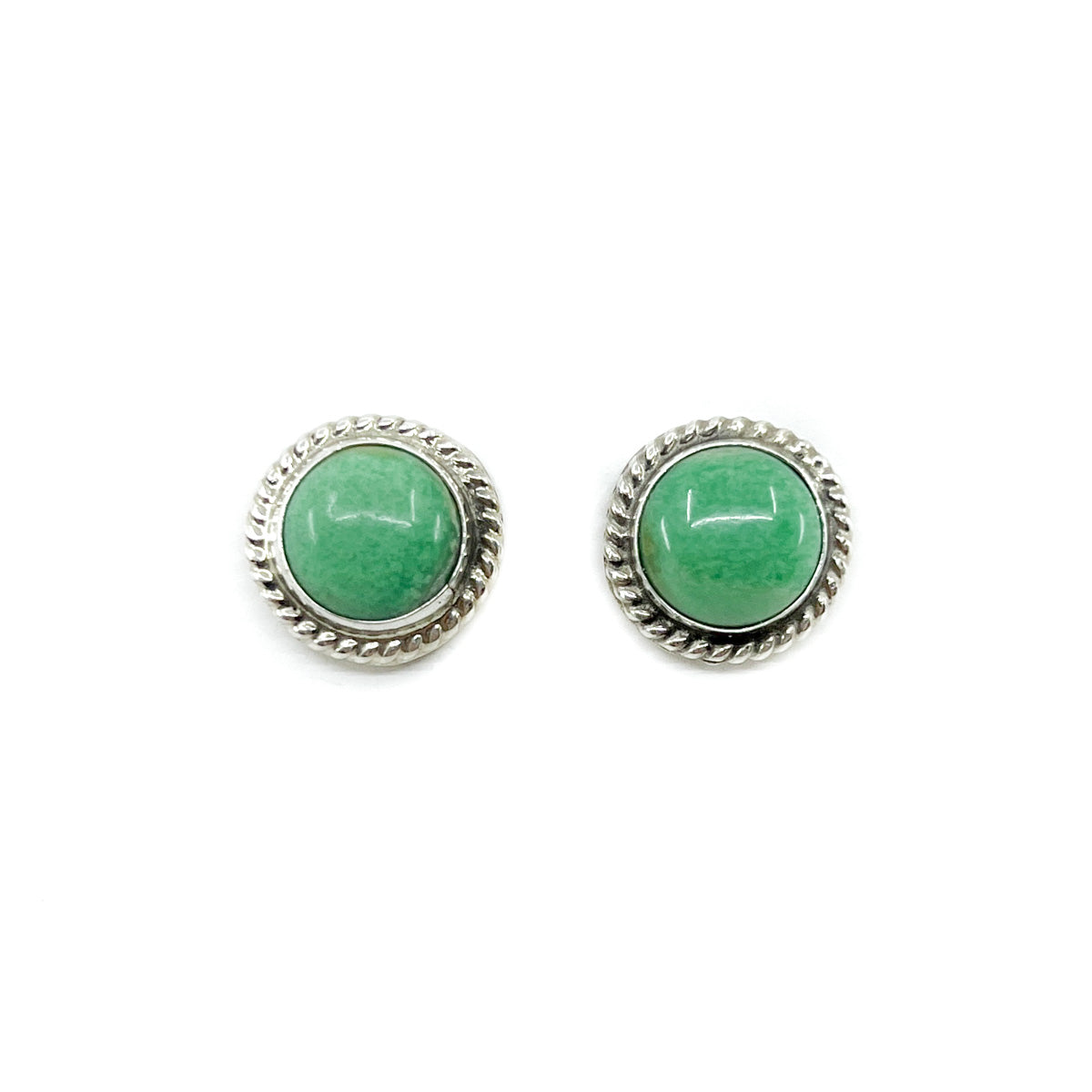 Load image into Gallery viewer, Round Silver and Turquoise Earrings
