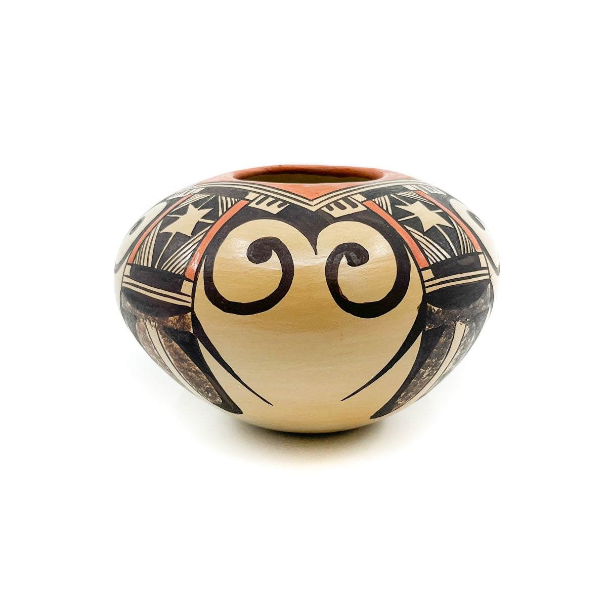 Small Hopi Pot with Eagle Tail Design