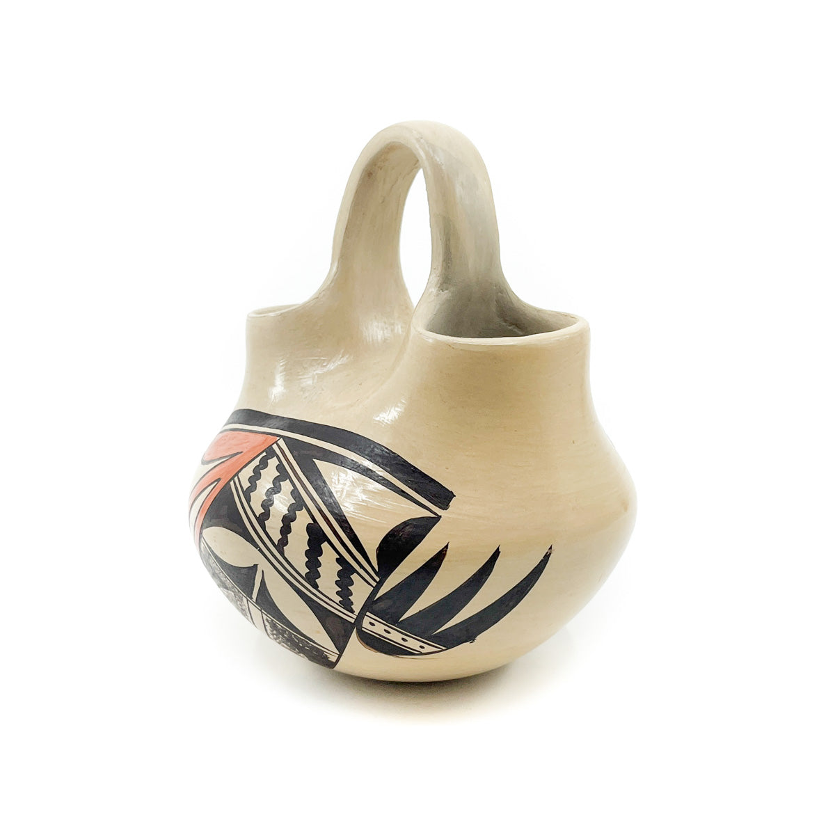 Load image into Gallery viewer, Hopi Wedding Vase with Eagle Tail Design
