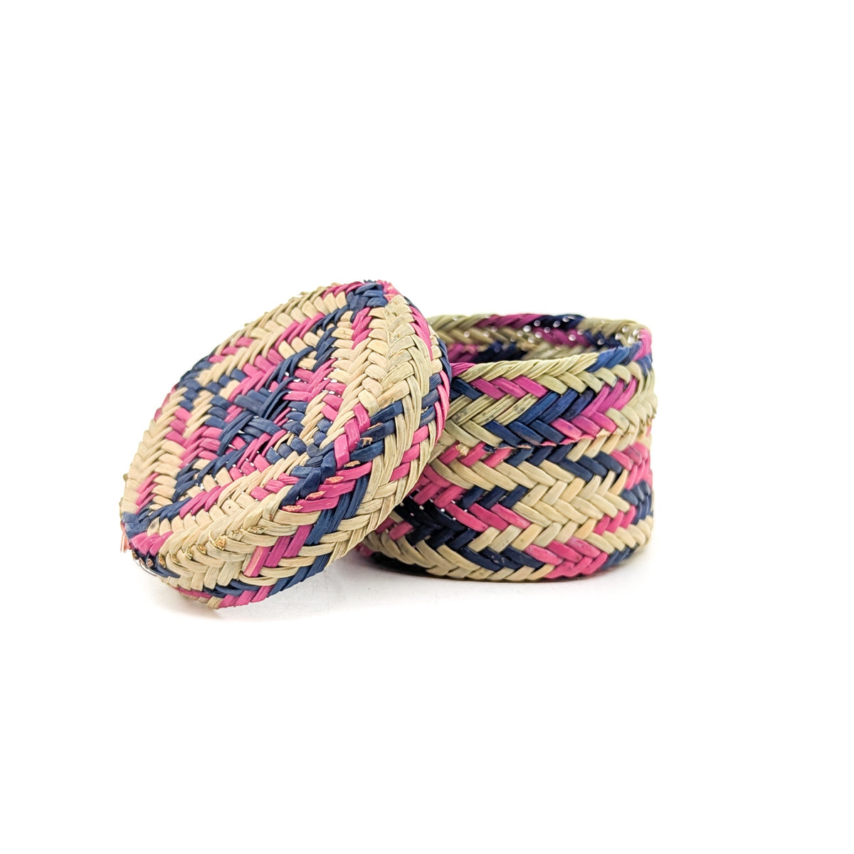 Mini Navy and Pink Basket