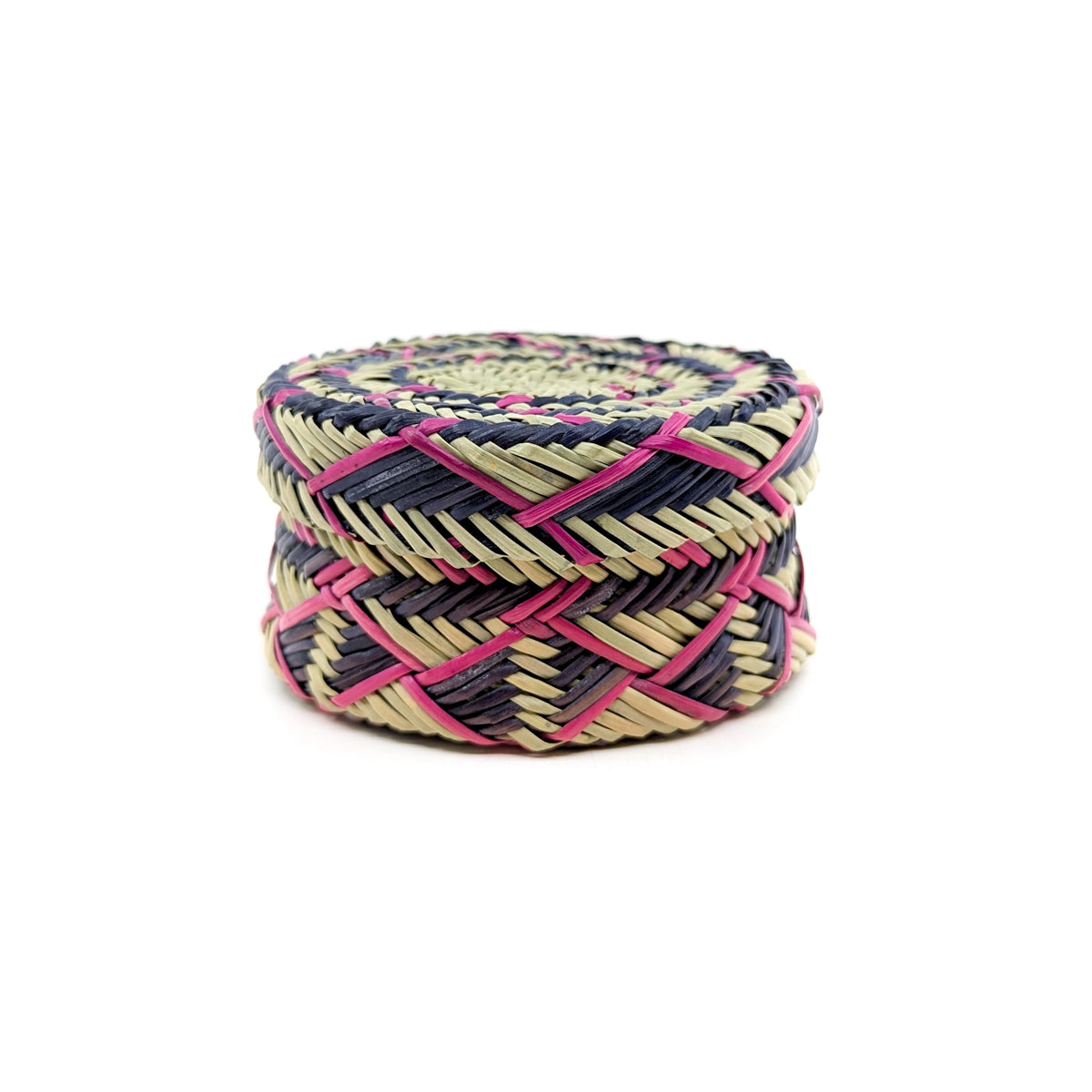 Geometric Black and Pink Basket