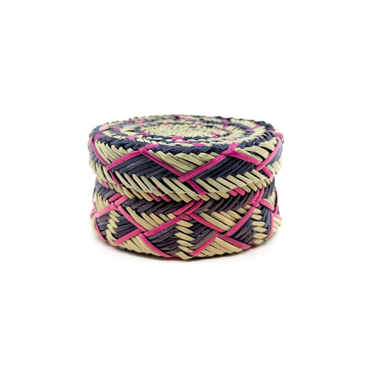 Geometric Black and Pink Basket