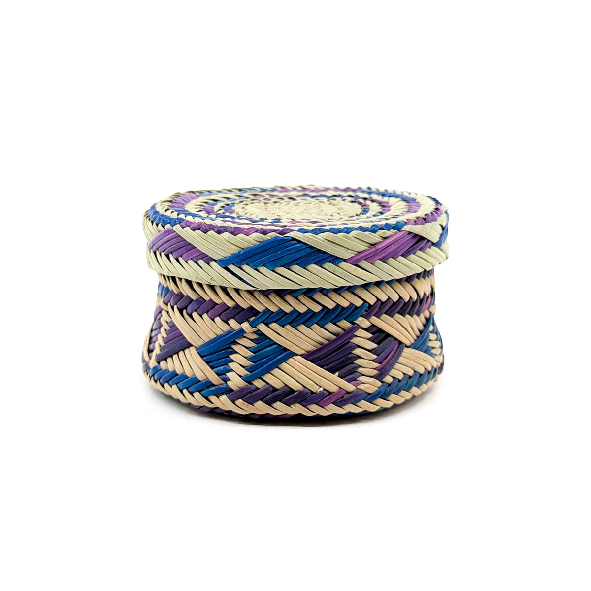 Pine Basket in Cobalt and Purple