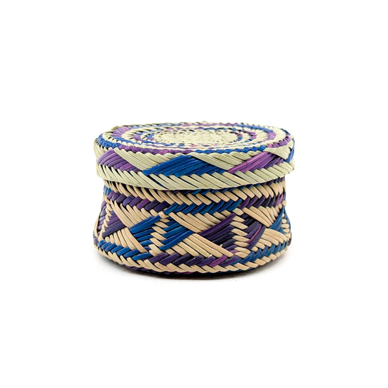 Pine Basket in Cobalt and Purple