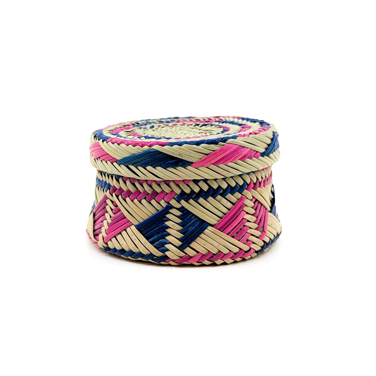 Pine Basket in Pink and Navy