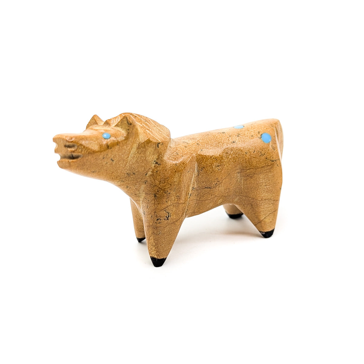 Handsome Travertine Horse by Enrike Leekya