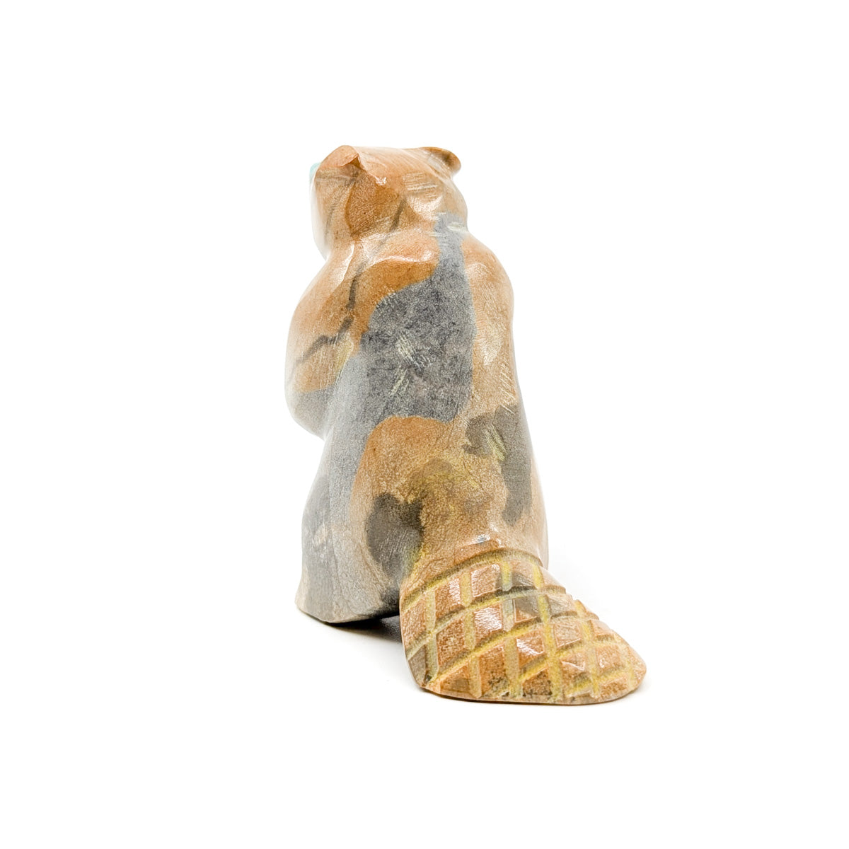 Beaver Carving with Turquoise Nose by Enrike Leekya