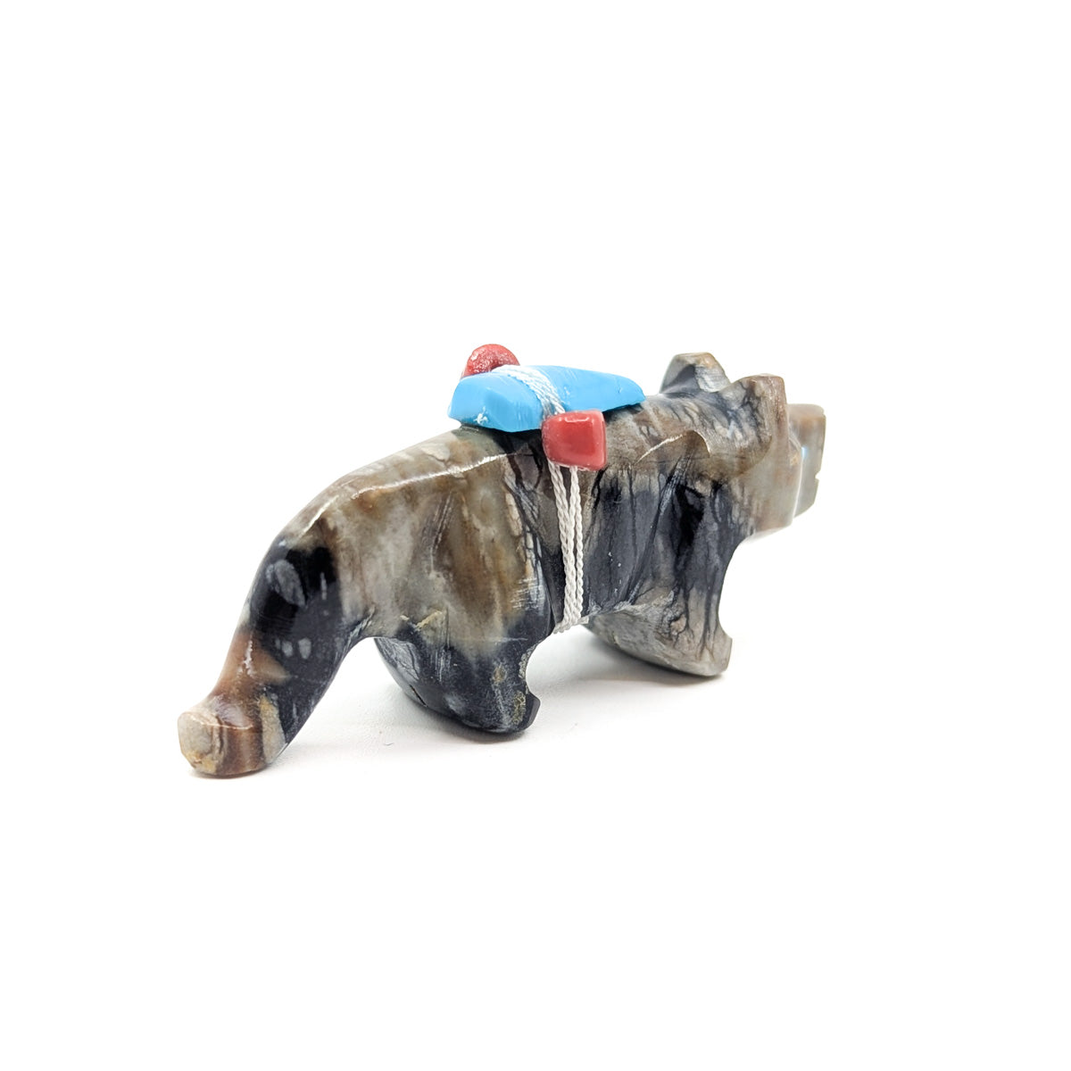 Picasso Marble Lion with Turquoise and Shell Bundle