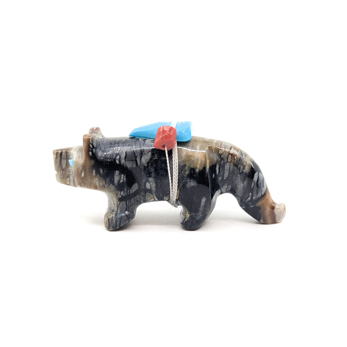 Picasso Marble Lion with Turquoise and Shell Bundle
