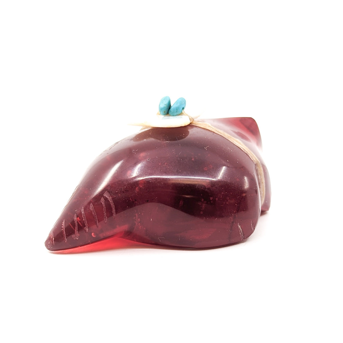 Scarlet Bear with Turquoise and Shell Bundle