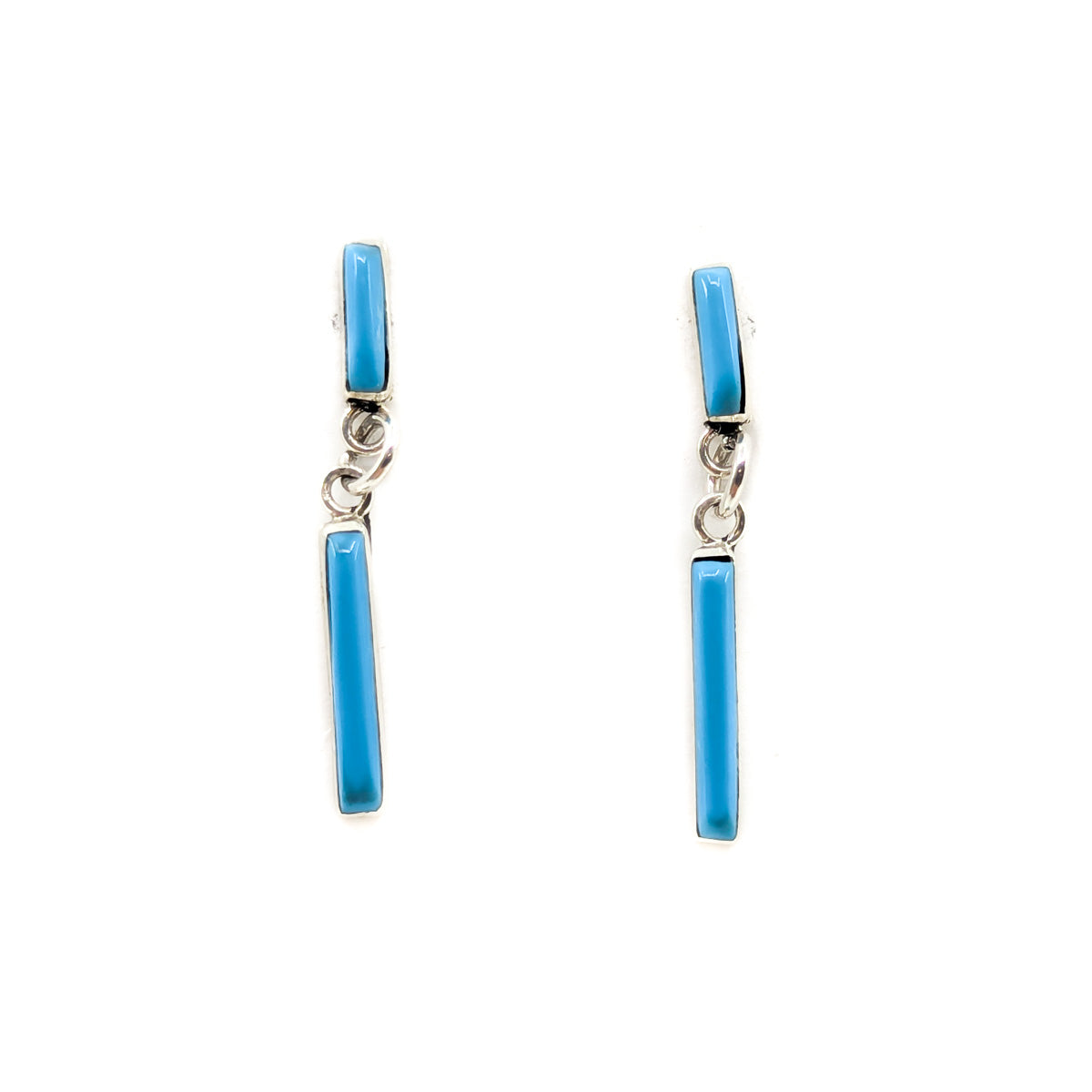 Turquoise Two-Tier Dangle Earrings