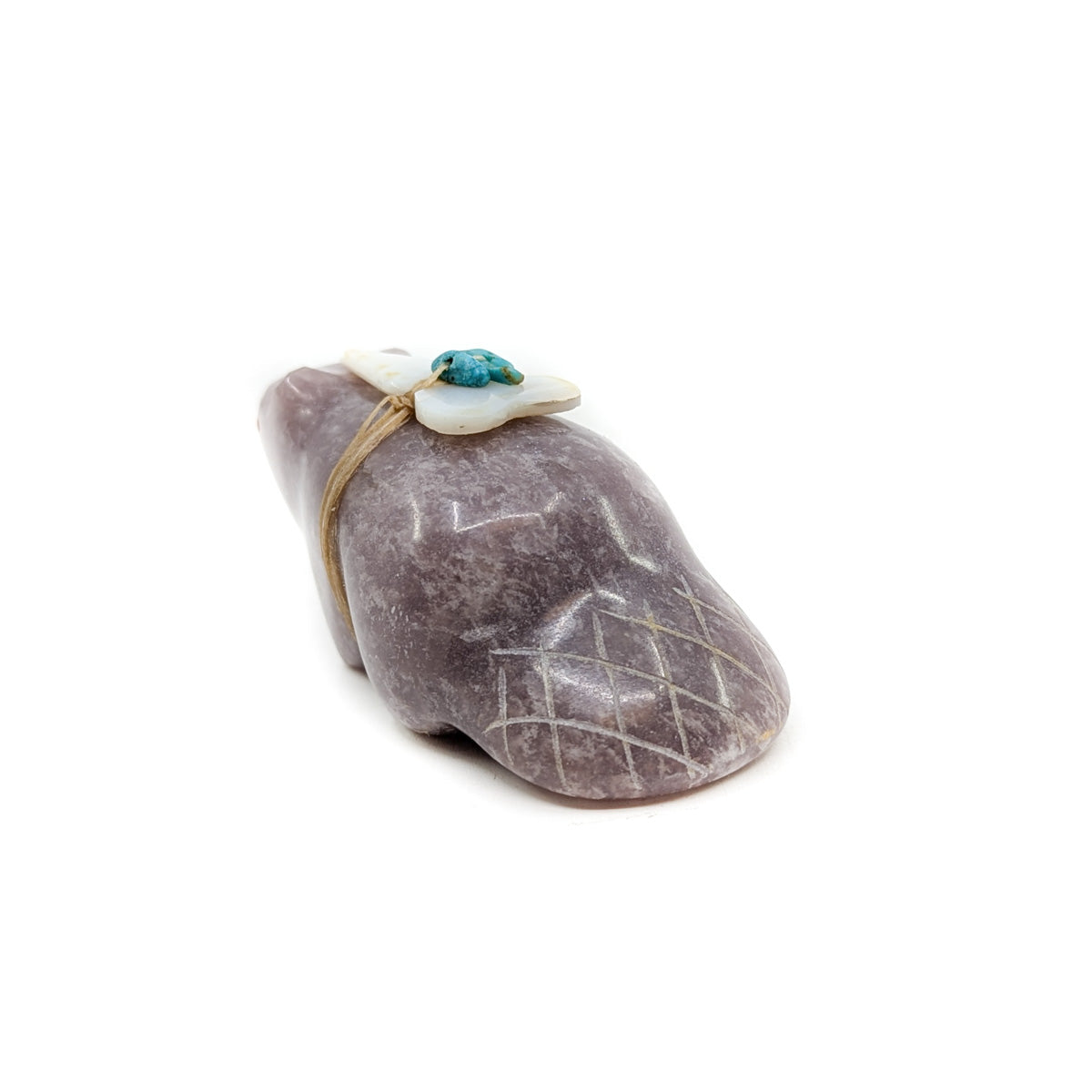 Lepidolite Beaver with Mother-of-Pearl Bundle