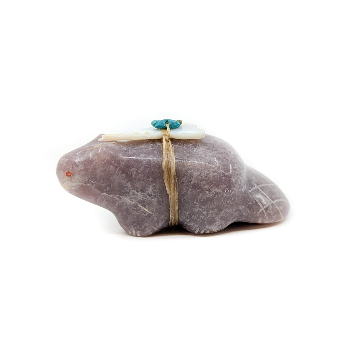 Lepidolite Beaver with Mother-of-Pearl Bundle
