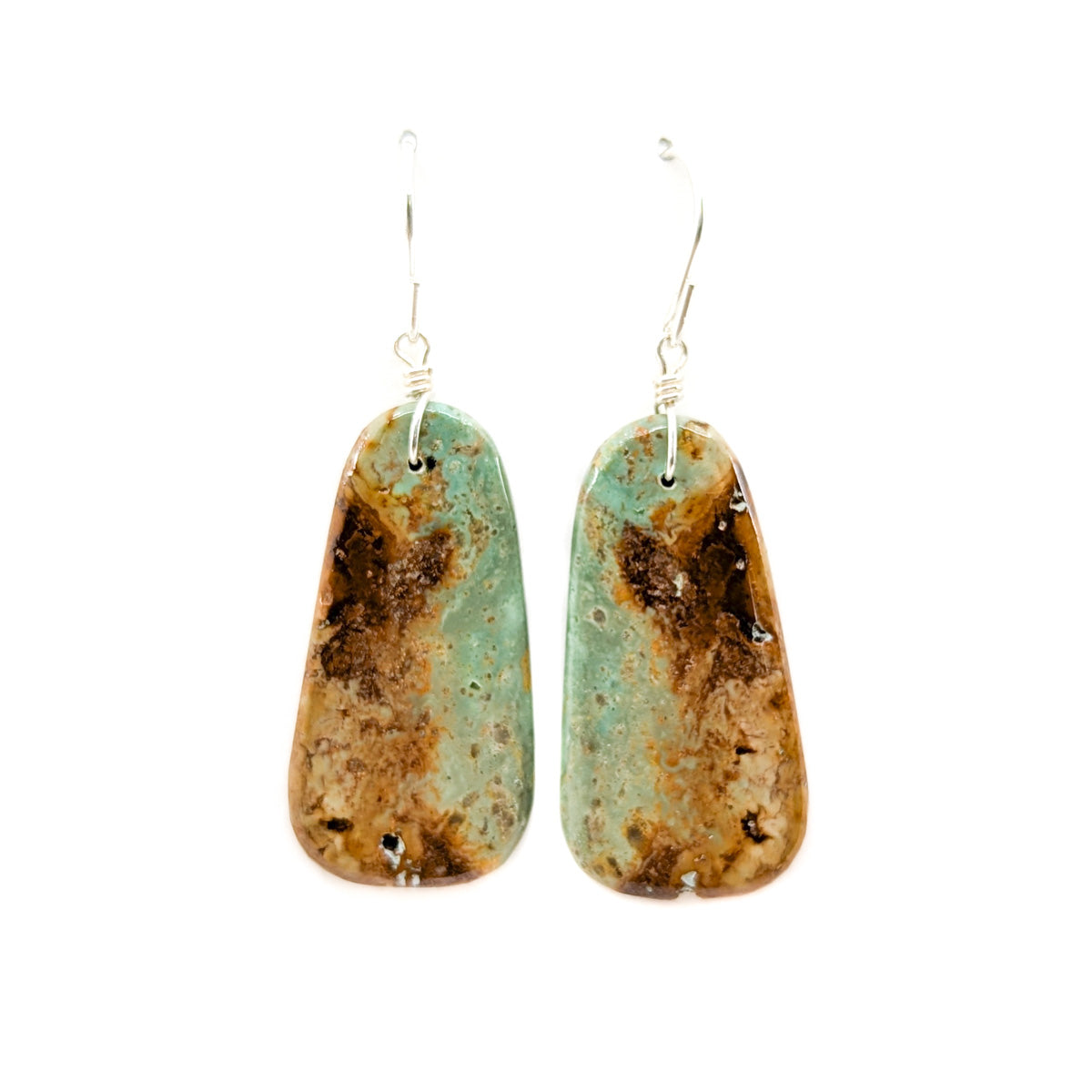 Green Turquoise Slab with Brown Matrix