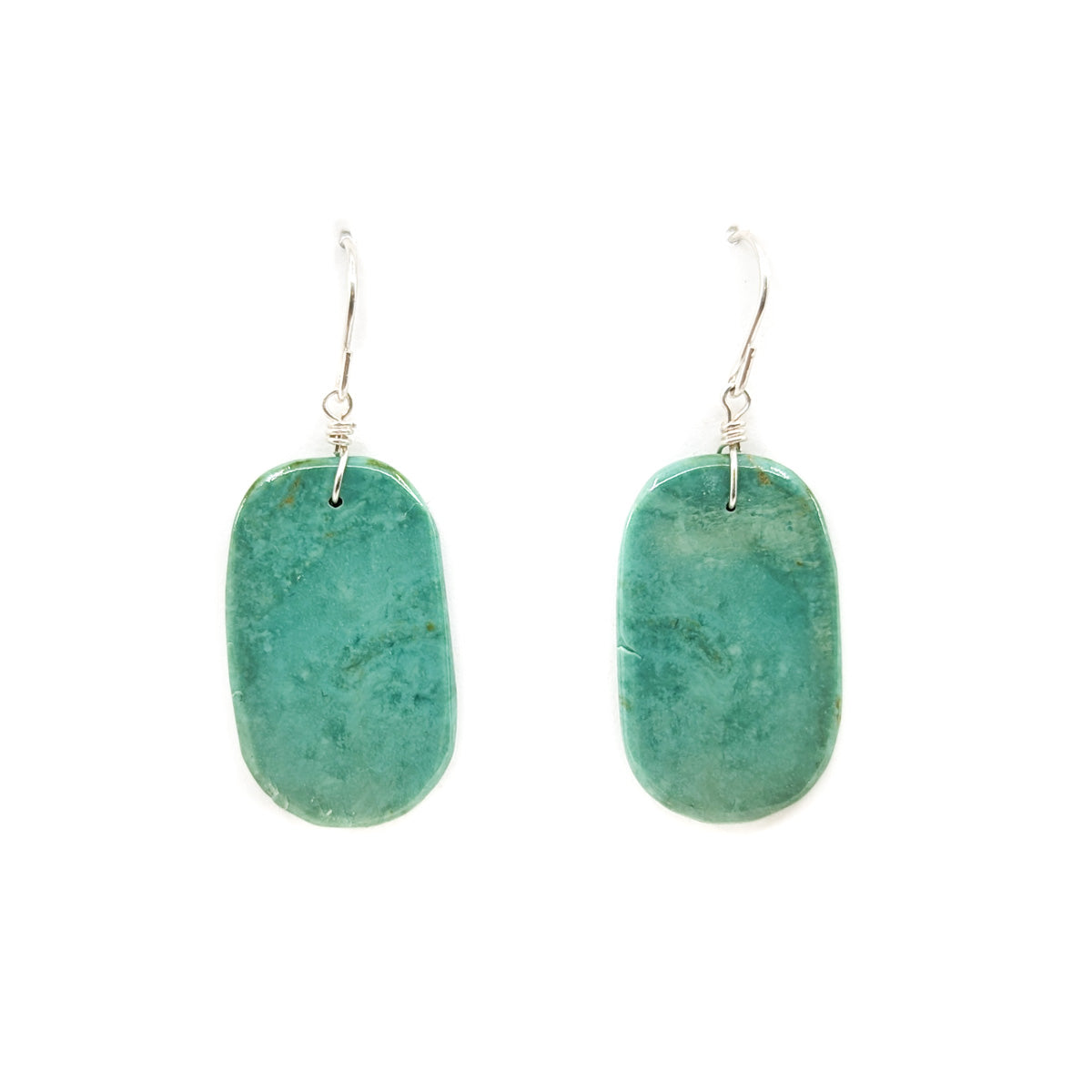 Solid Green Slab Earring