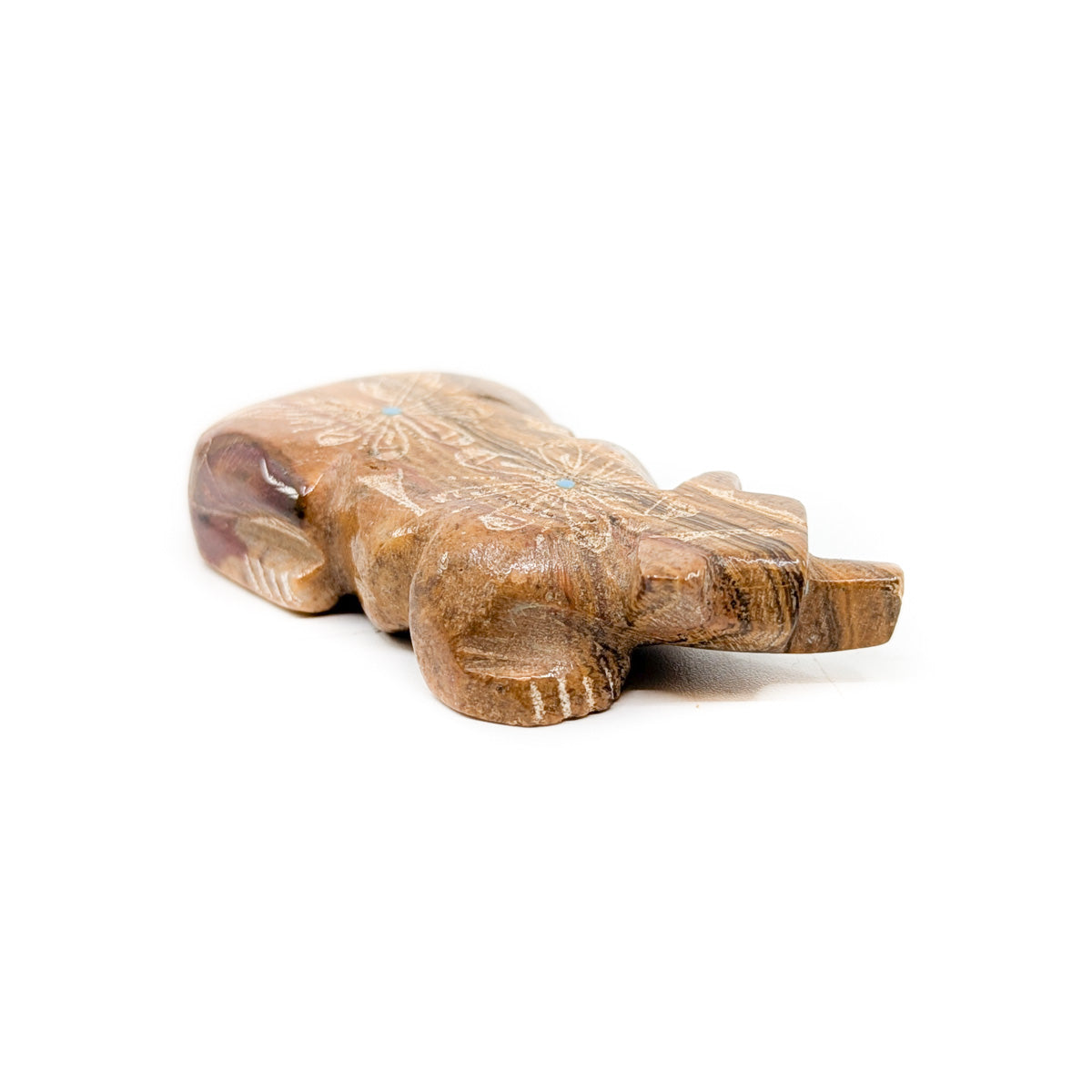 Etched Bear Carved from Onyx