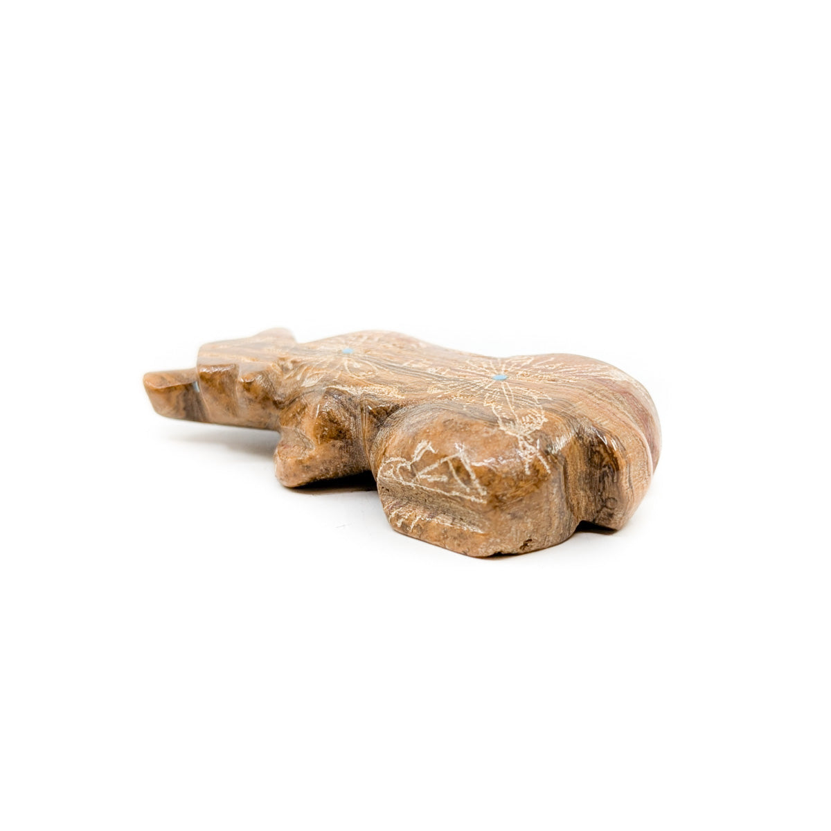 Etched Bear Carved from Onyx