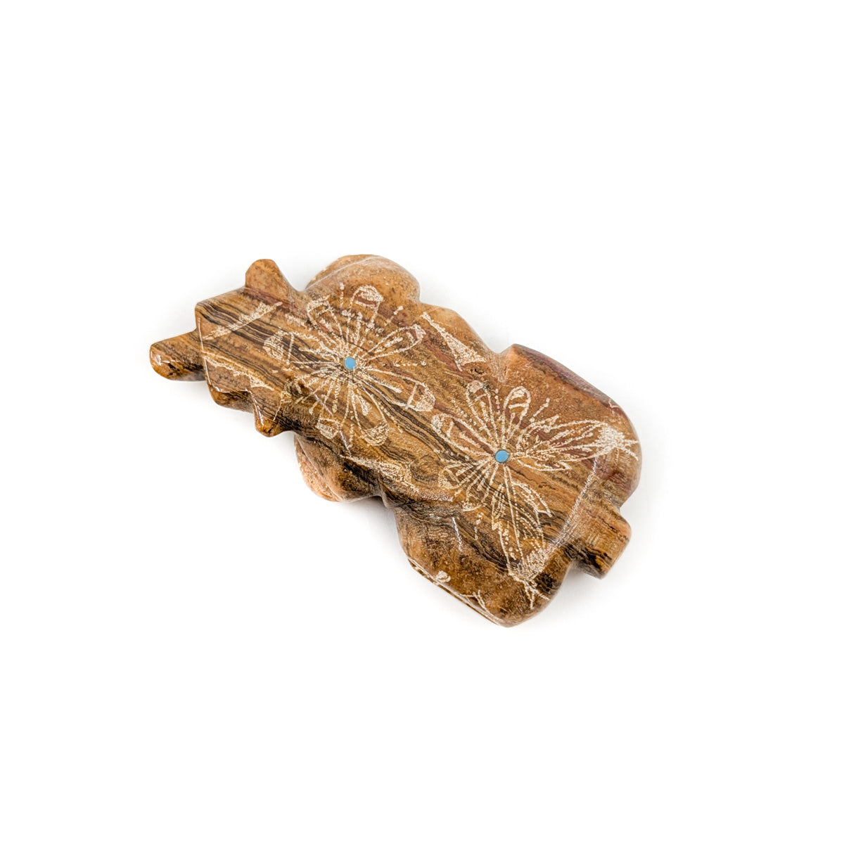 Etched Bear Carved from Onyx