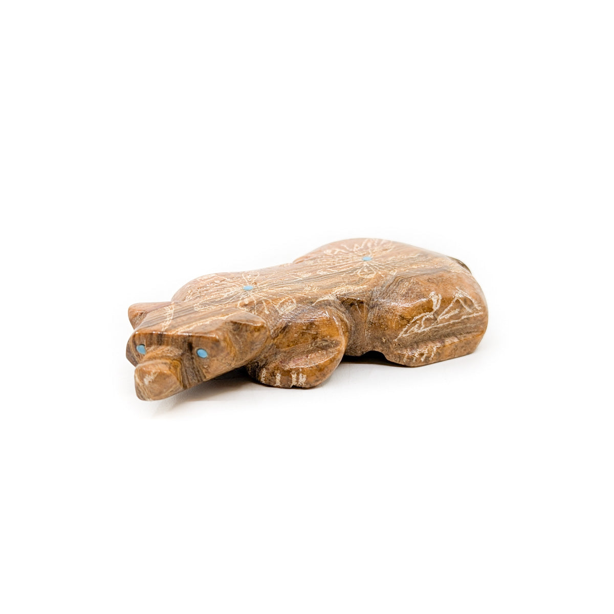 Etched Bear Carved from Onyx
