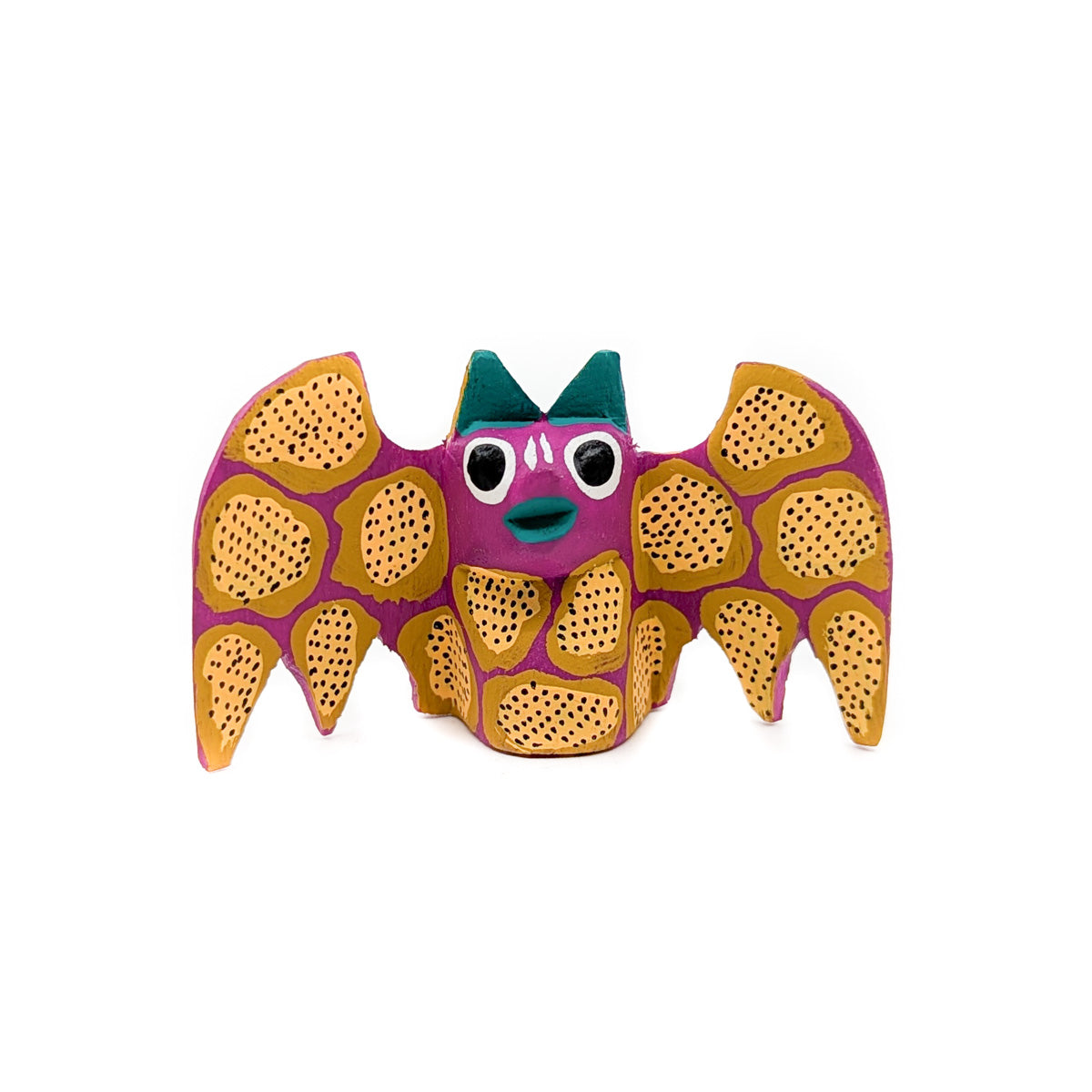 Tiny Purple and Yellow Bat