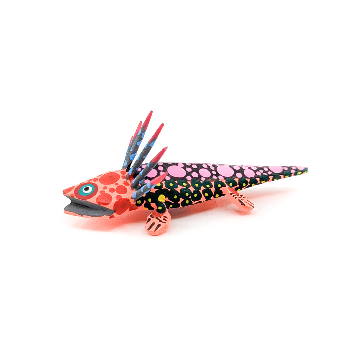 Bright Orange Axolotl with Pink Spots