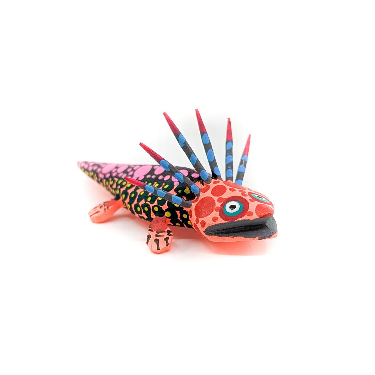 Bright Orange Axolotl with Pink Spots