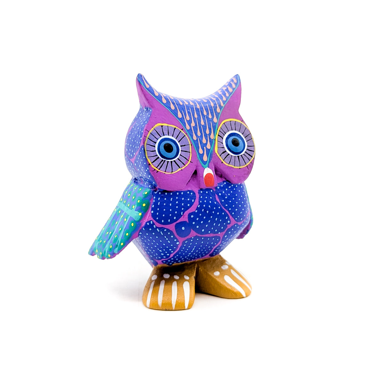 Purple Owl with Teal Accents