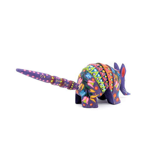 Purple Armadillo with Spotted and Floral Detail