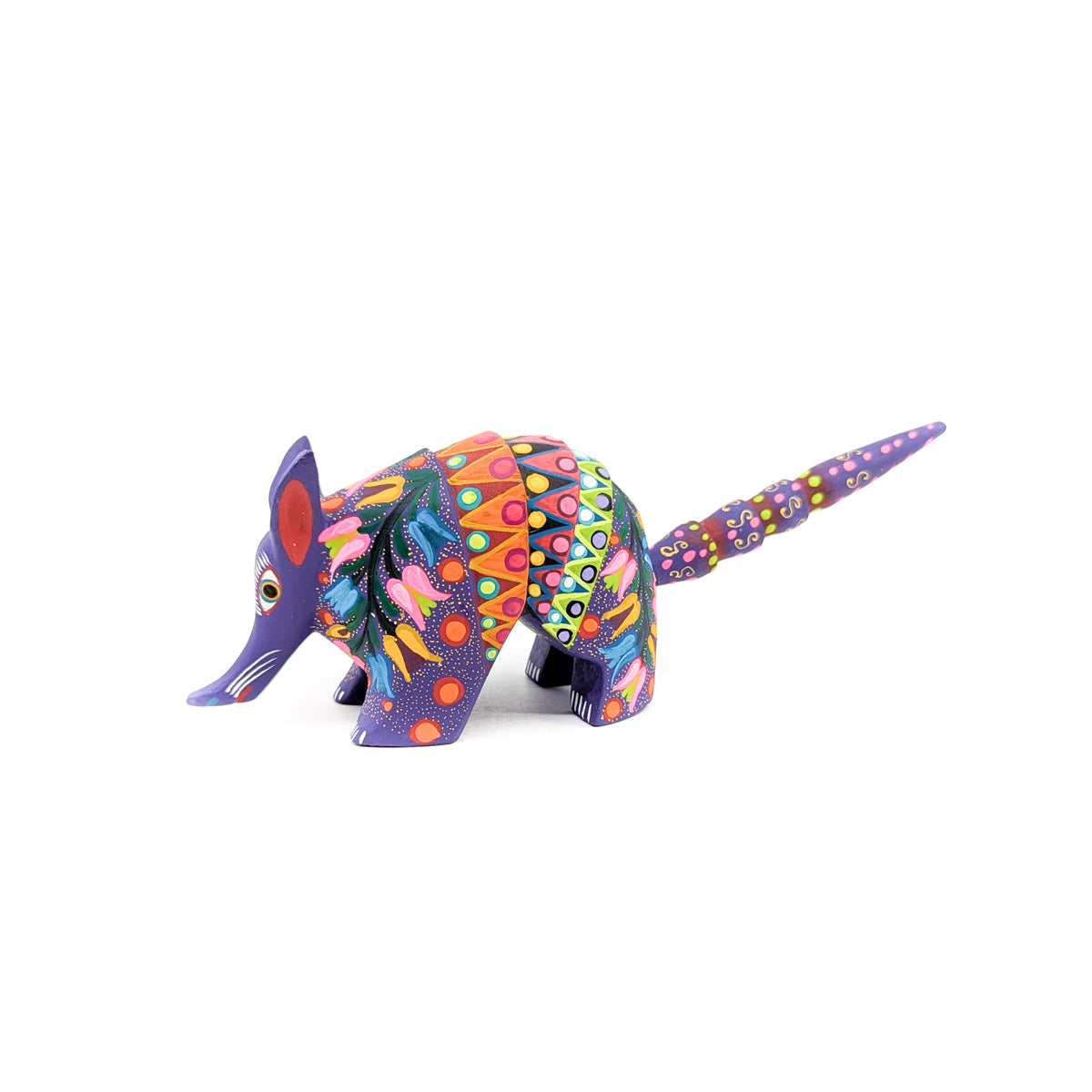 Purple Armadillo with Spotted and Floral Detail