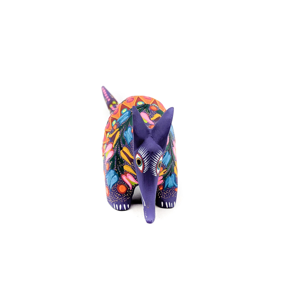 Purple Armadillo with Spotted and Floral Detail