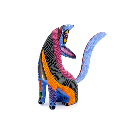 Howling Coyote with Purple Geometric Patterns – Native-Seeds-Search