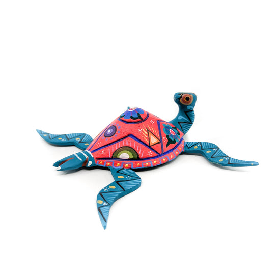 Teal and Pink Sea Turtle