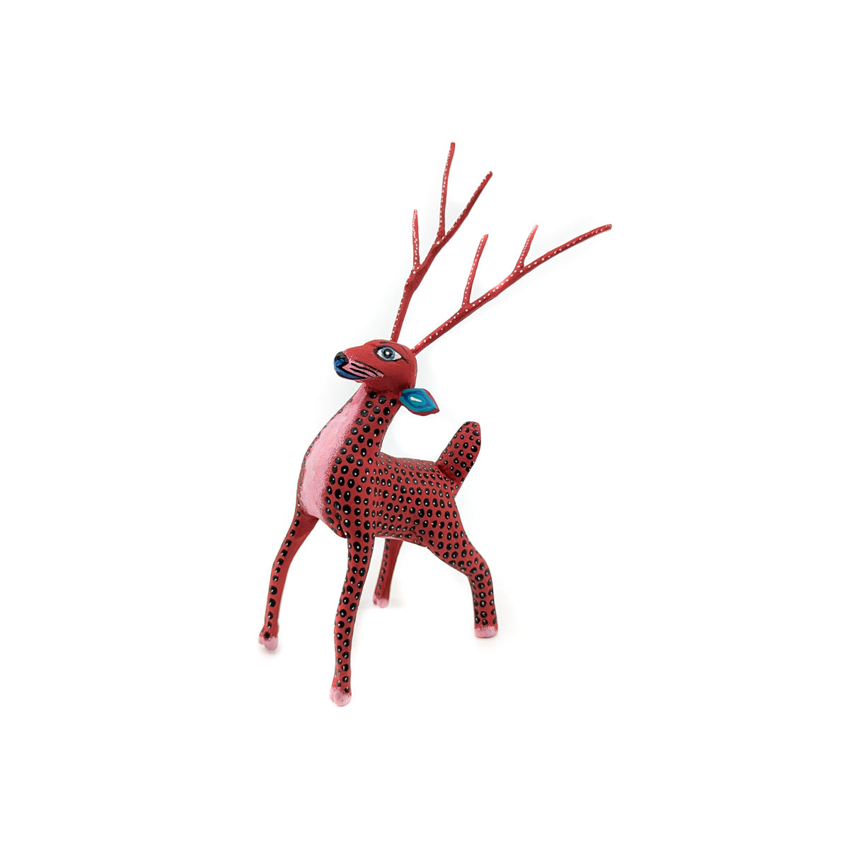 Dainty Deer with Red and Black Spots