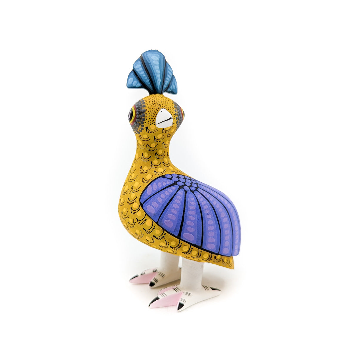 Golden Quail with Teal Tone Top Knot
