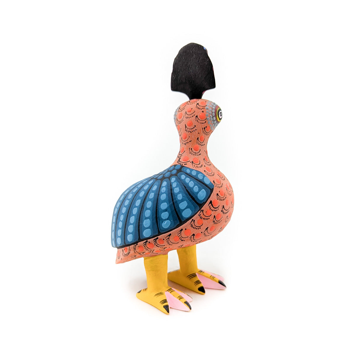 Patterned Quail with Pink Top Knot