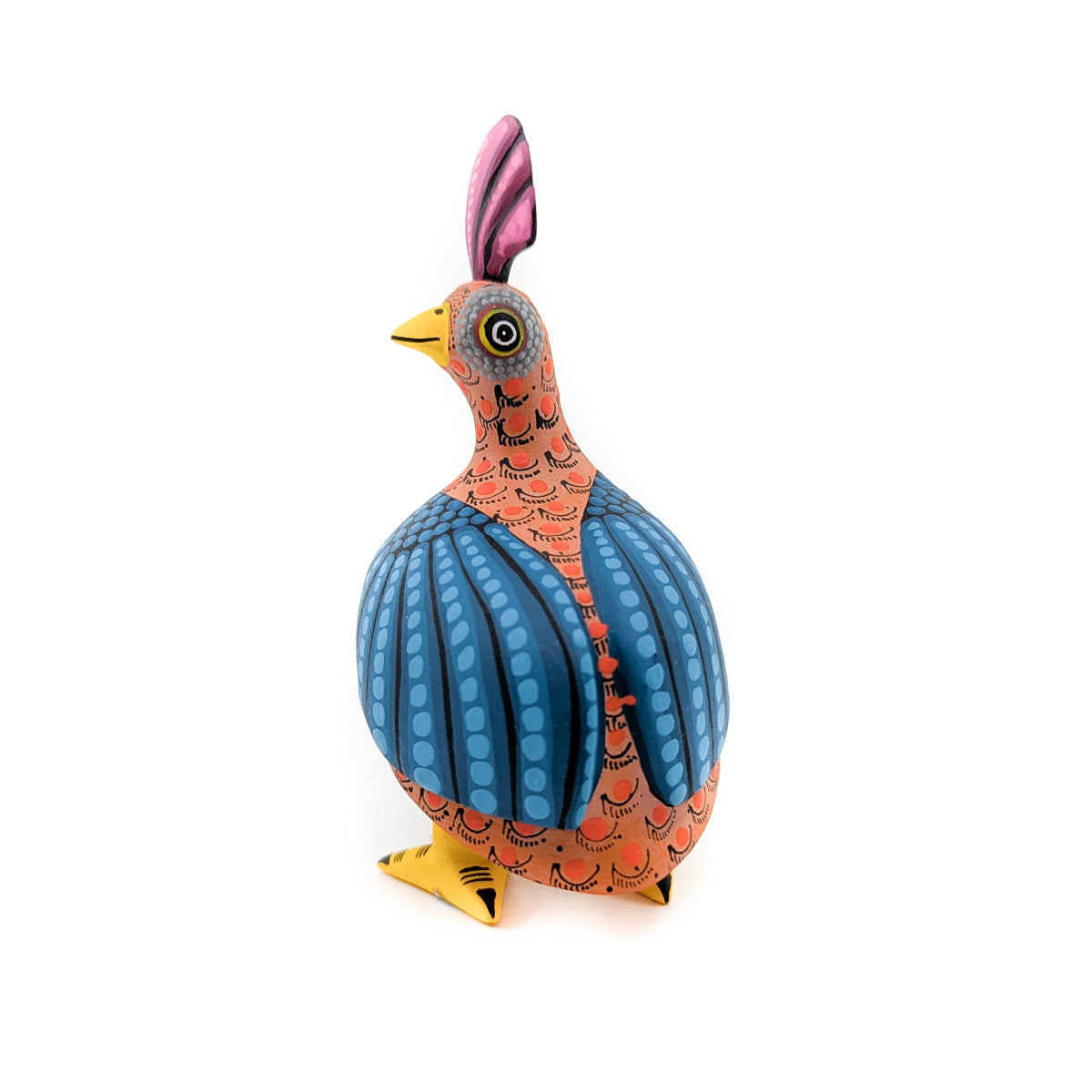 Patterned Quail with Pink Top Knot