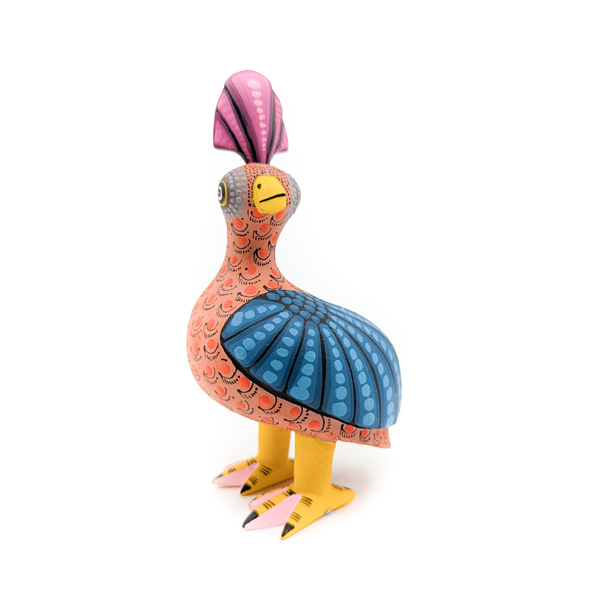 Patterned Quail with Pink Top Knot
