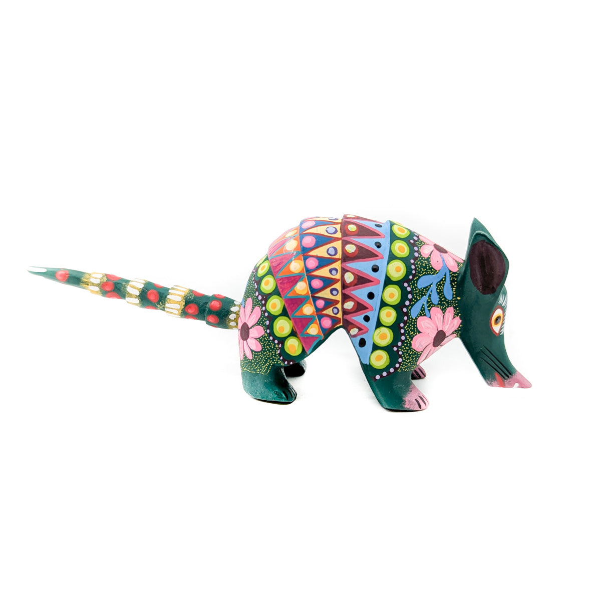 Evergreen Armadillo with Floral Detail
