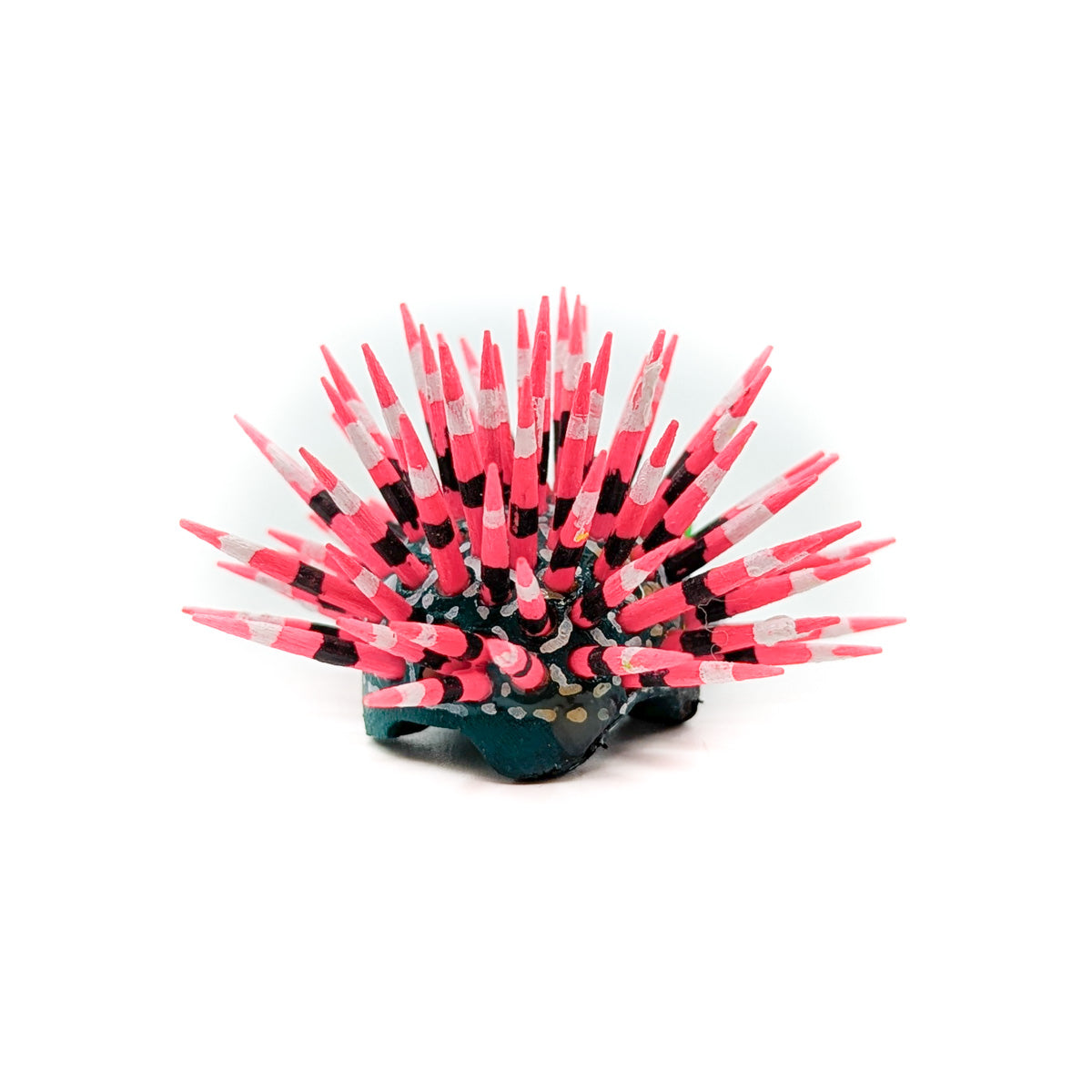 Tiny Green Porcupine with Pink Quills