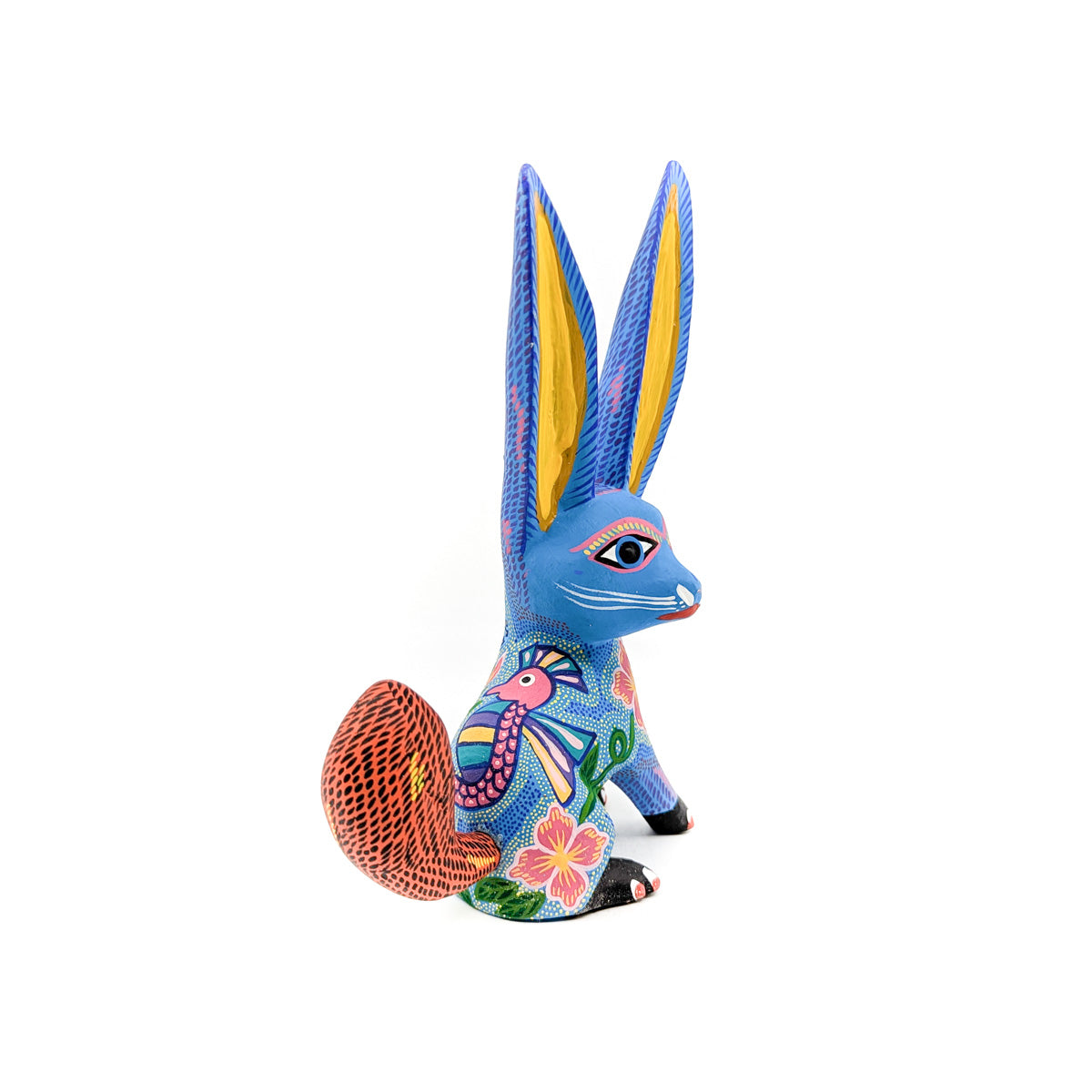 Blue Rabbit with Seahorse and Owl Detail