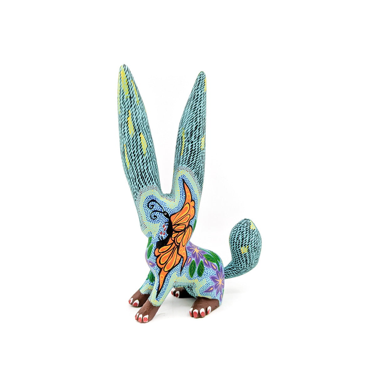 Mint Green Rabbit with Blue Dragonfly Detail