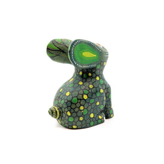 Forest Green Bunny with Polka Dots