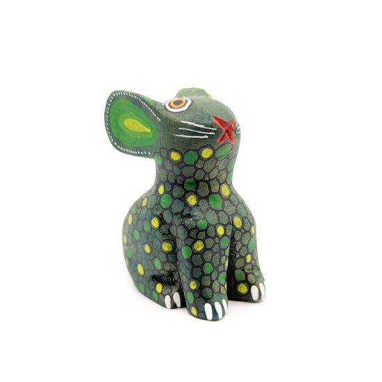 Forest Green Bunny with Polka Dots