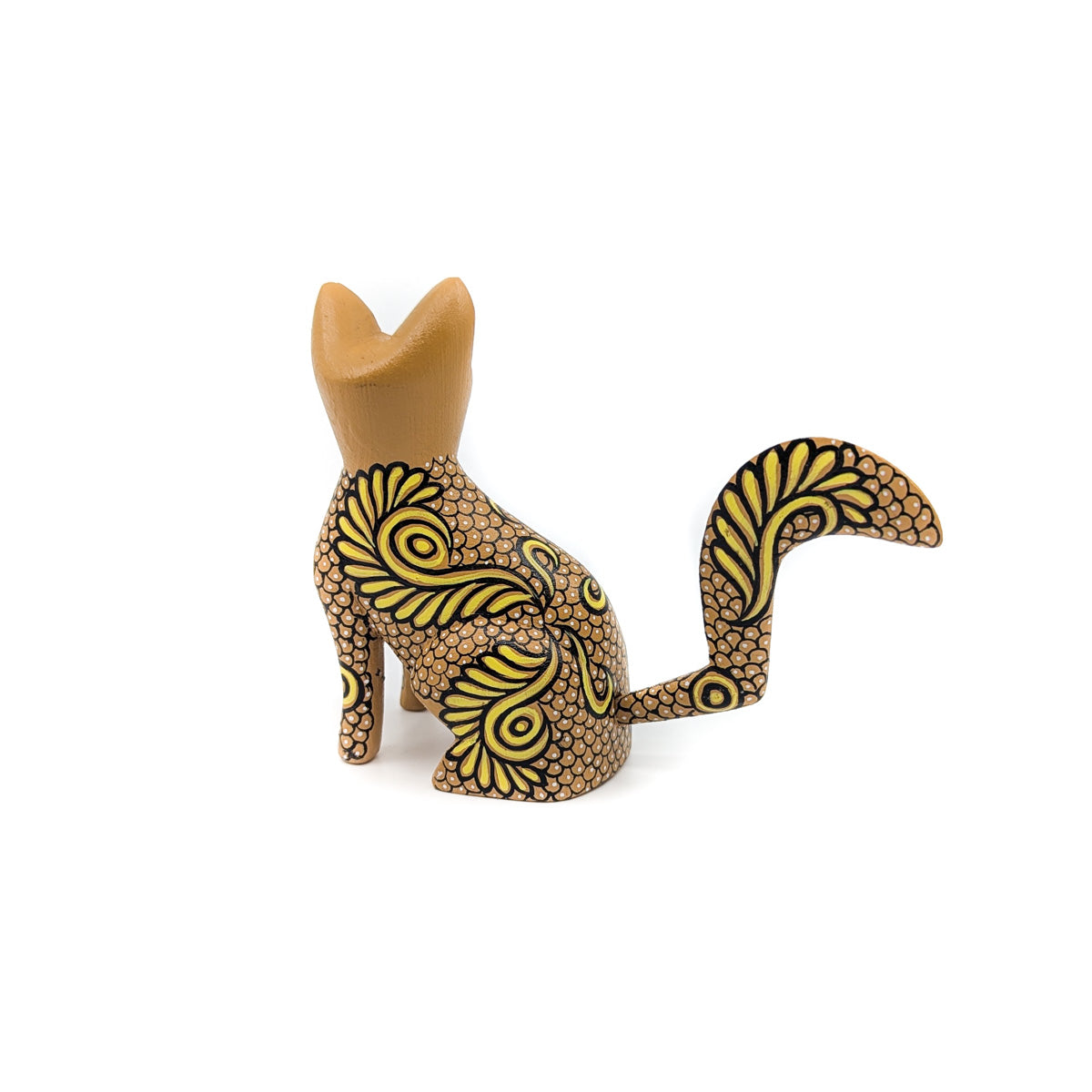 Peaceful Kitty with Leaf Design