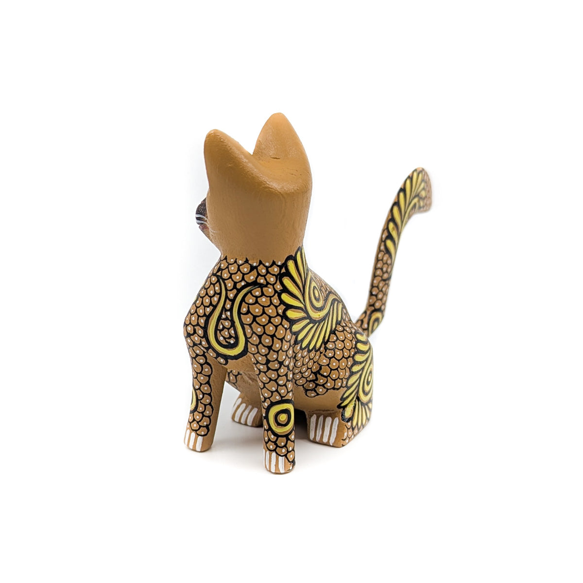 Peaceful Kitty with Leaf Design