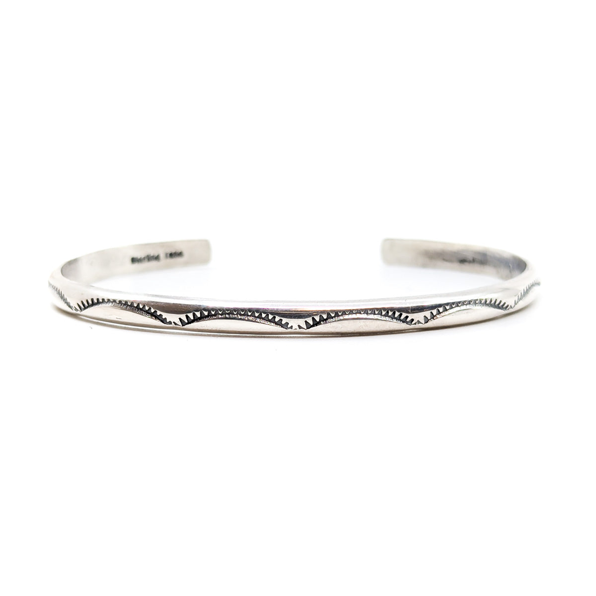 Medium Weight Stamped Sterling Bracelet
