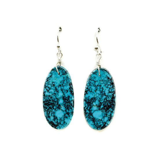 Bisbee Turquoise Oval Slab with Dark Blue Matrix