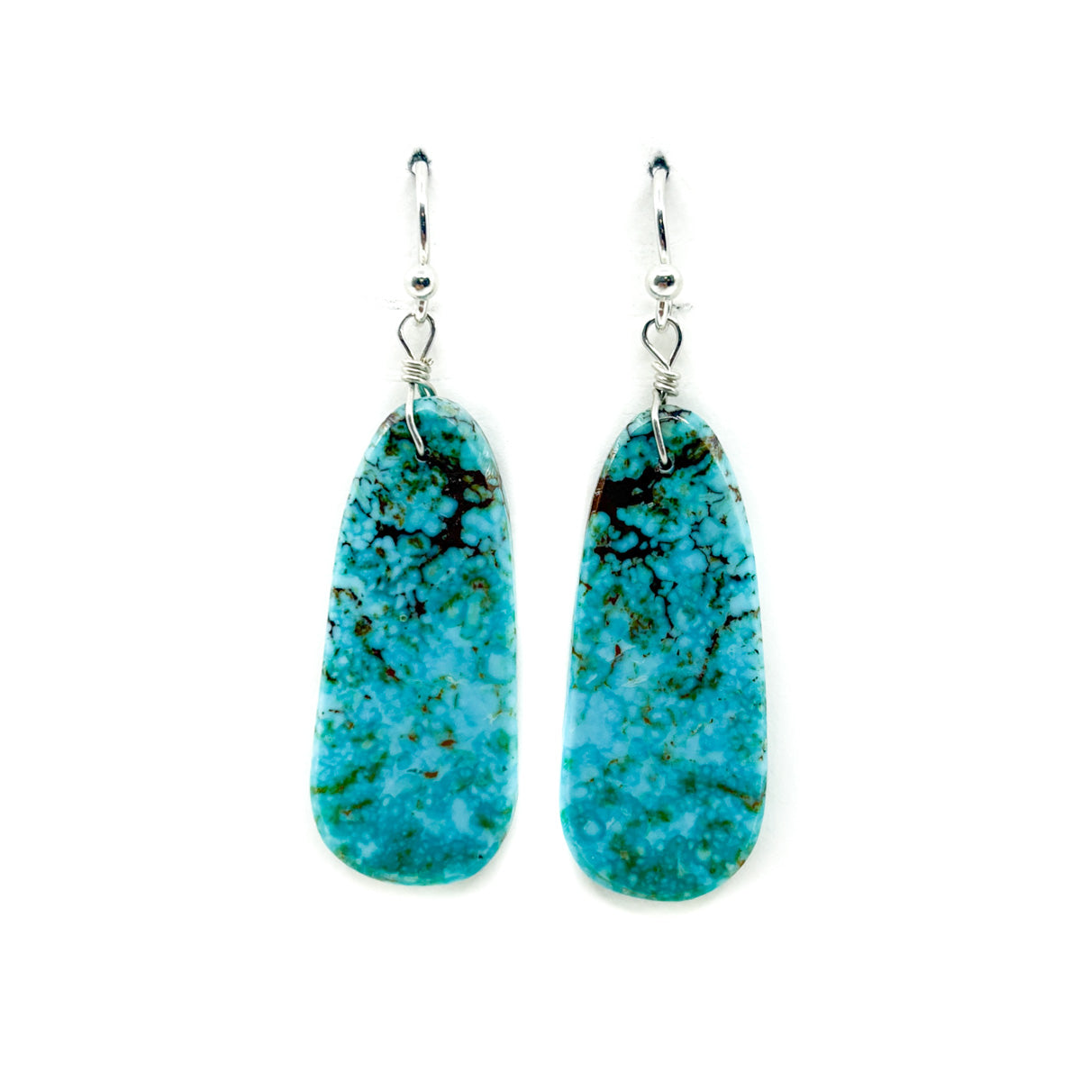 Teardrop Bisbee Turquoise Slab Earring