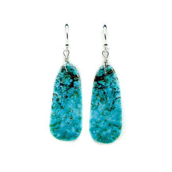 Teardrop Bisbee Turquoise Slab Earring