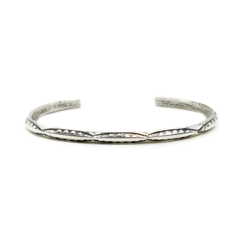 Navajo Triangle Bangle Sterling T 美品 Medium Weight Navajo Stamped Silver Triangle Wire Bracelet